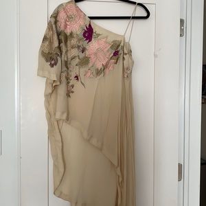 Silk flower embroidered free  people blouse